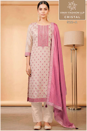 Vinay Fashion Cristal Kanjivaram Silk Jacquard Dress Material