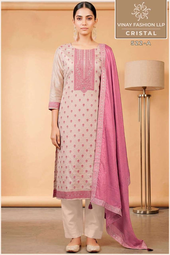 Vinay Fashion Cristal Kanjivaram Silk Jacquard Dress Material - Amrah Wholesale