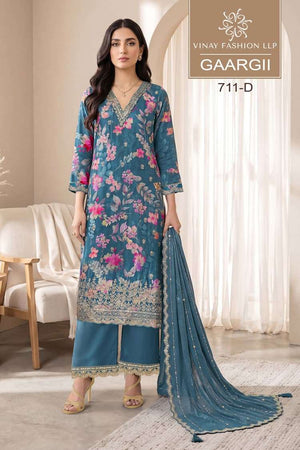 Vinay Fashion Gaargii Premium Chinon Embroidered Dress Material - Amrah Wholesale