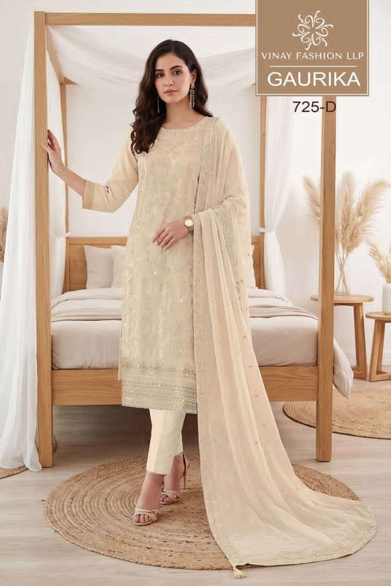 Vinay Fashion Gaurika Premium Georgette Designer Dress Material - Amrah Wholesale