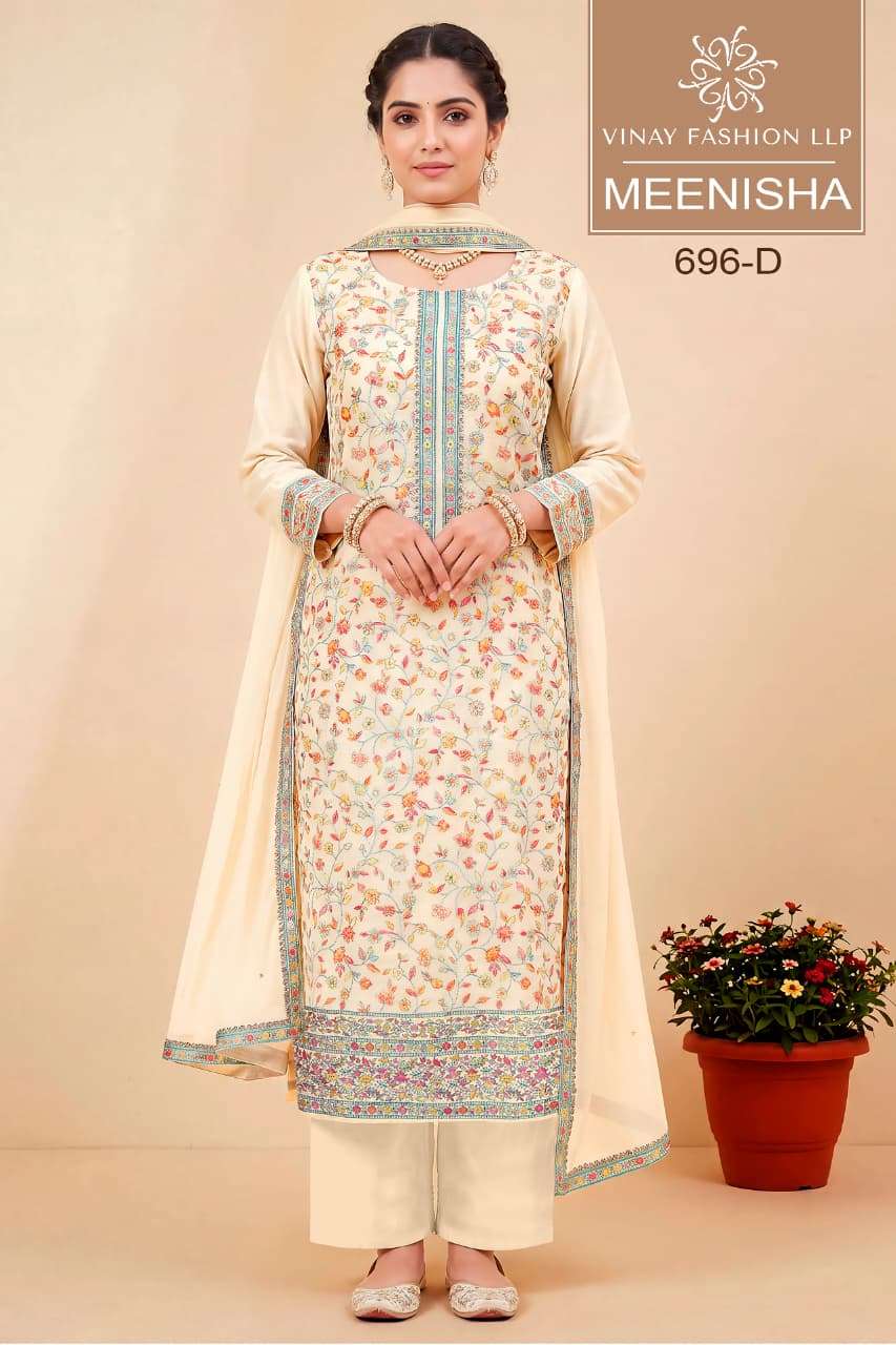 Vinay Fashion Meenisha Muslin Jacquard Dress Material