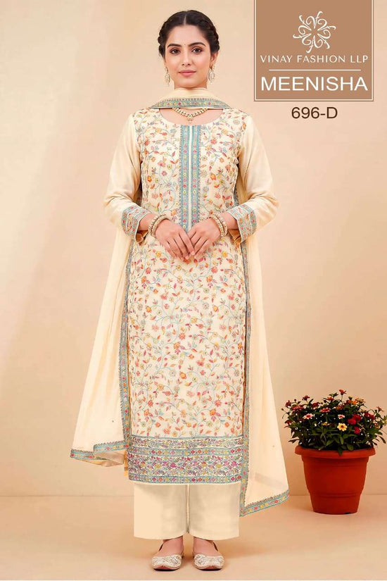 Vinay Fashion Meenisha Muslin Jacquard Dress Material