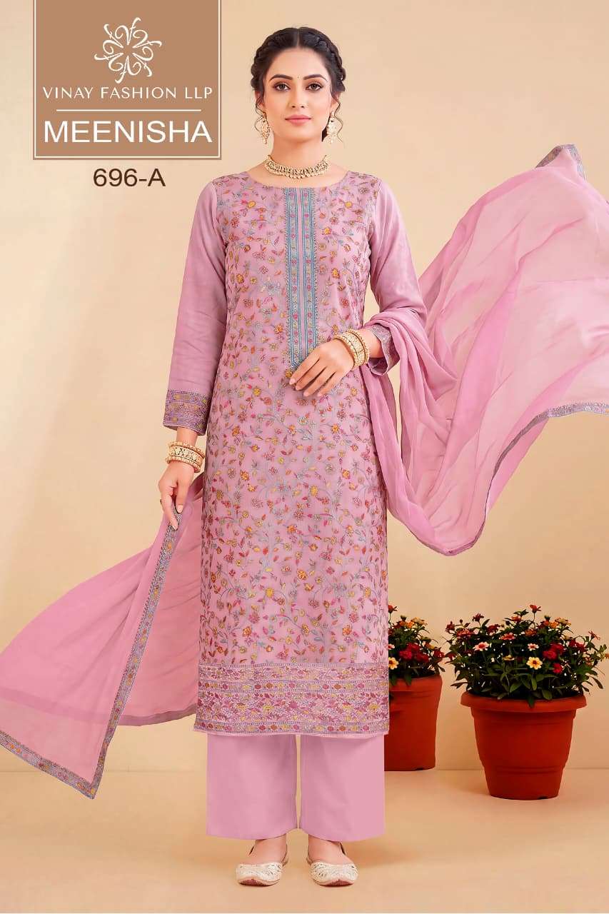 Vinay Fashion Meenisha Muslin Jacquard Dress Material