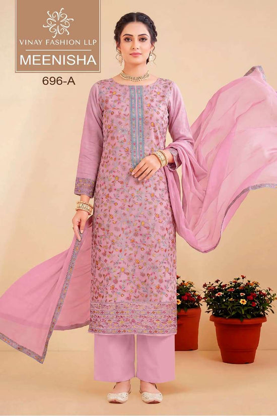 Vinay Fashion Meenisha Muslin Jacquard Dress Material