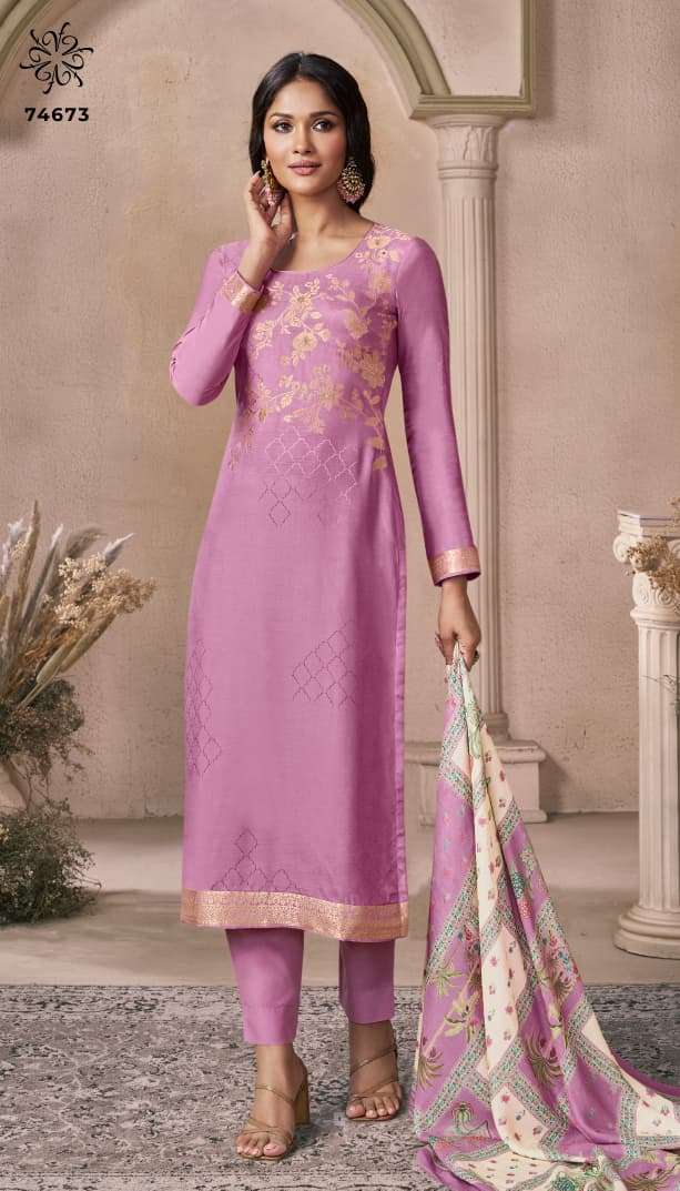 Vinay Fashion Navya Vol 3 Viscose Muslin Jacquard Dress Material