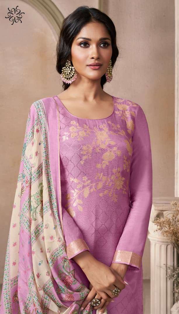 Vinay Fashion Navya Vol 3 Viscose Muslin Jacquard Dress Material