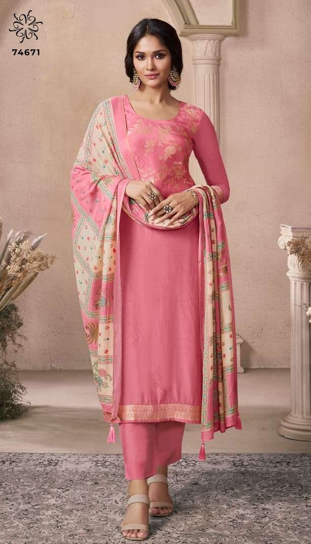Vinay Fashion Navya Vol 3 Viscose Muslin Jacquard Dress Material