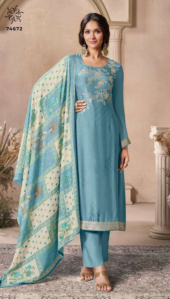 Vinay Fashion Navya Vol 3 Viscose Muslin Jacquard Dress Material