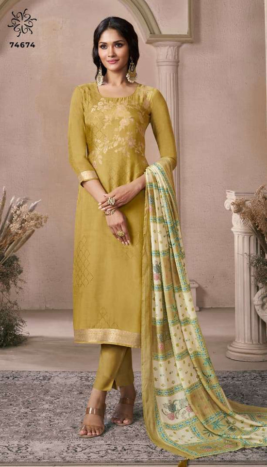 Vinay Fashion Navya Vol 3 Viscose Muslin Jacquard Dress Material
