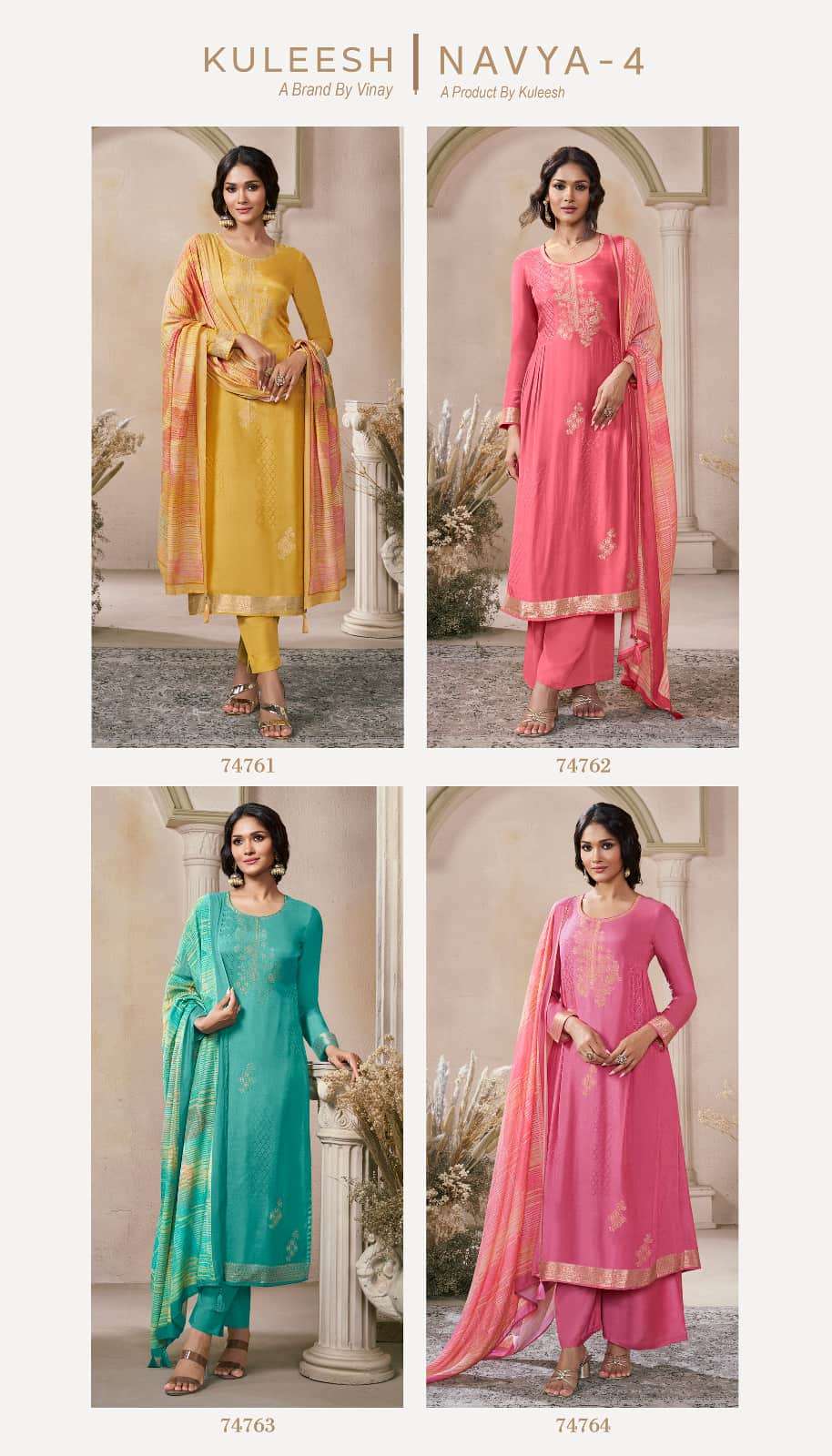 Vinay Fashion Navya Vol 4 Viscose Muslin Dress Material - Amrah Wholesale