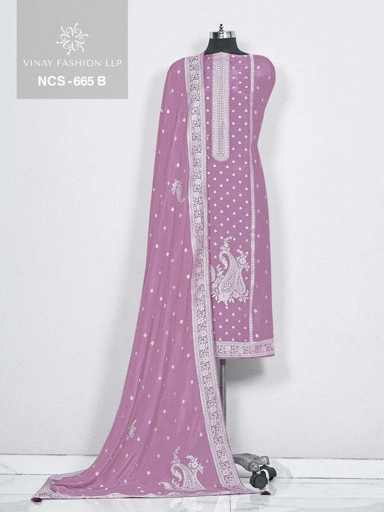 Vinay Fashion Ncs 665 Viscose Muslin Dress Material