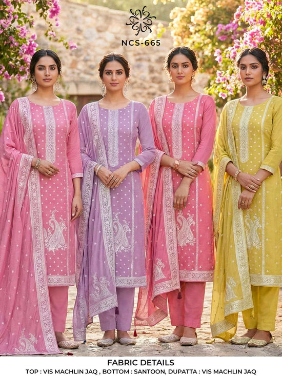 Vinay Fashion Ncs 665 Viscose Muslin Dress Material
