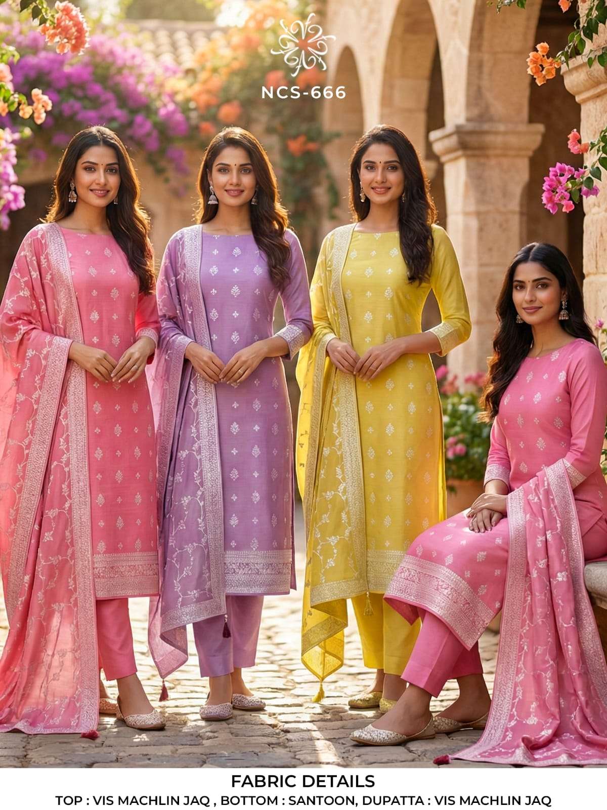 Vinay Fashion Ncs 666 Viscose Muslin Dress Material