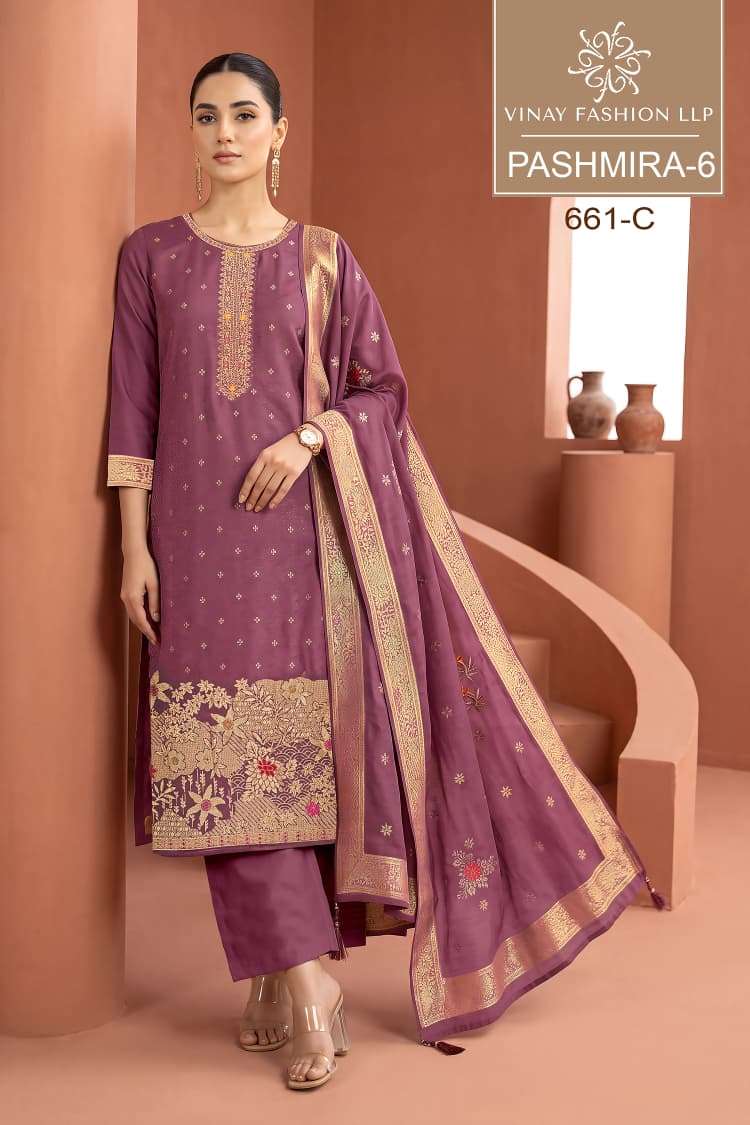 Vinay Fashion Pashmira Vol 6 Winter Collection Suits