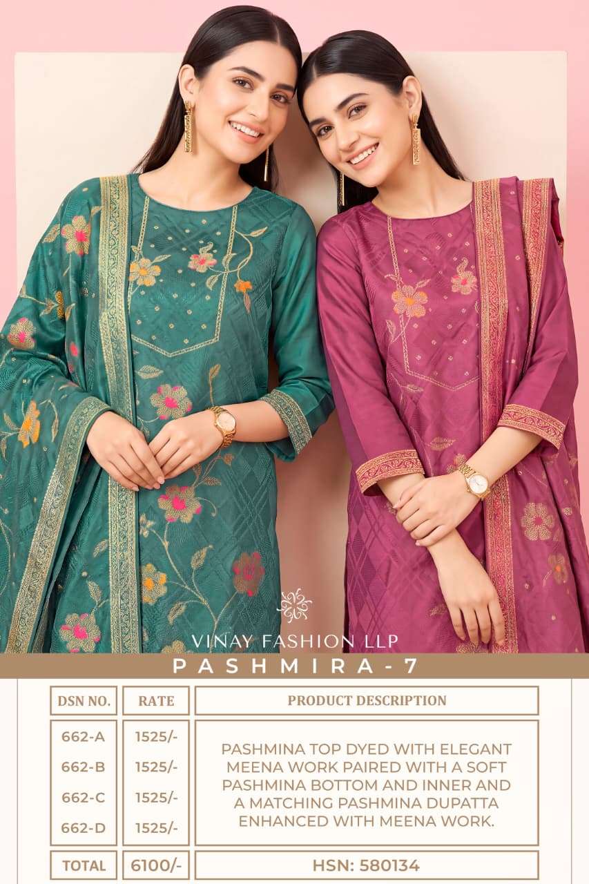 Vinay Fashion Pashmira Vol 7 Occasion Wear Pashmina Salwar Suit
