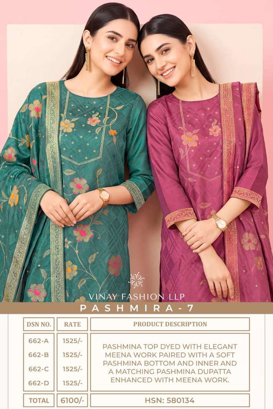 Vinay Fashion Pashmira Vol 7 Occasion Wear Pashmina Salwar Suit