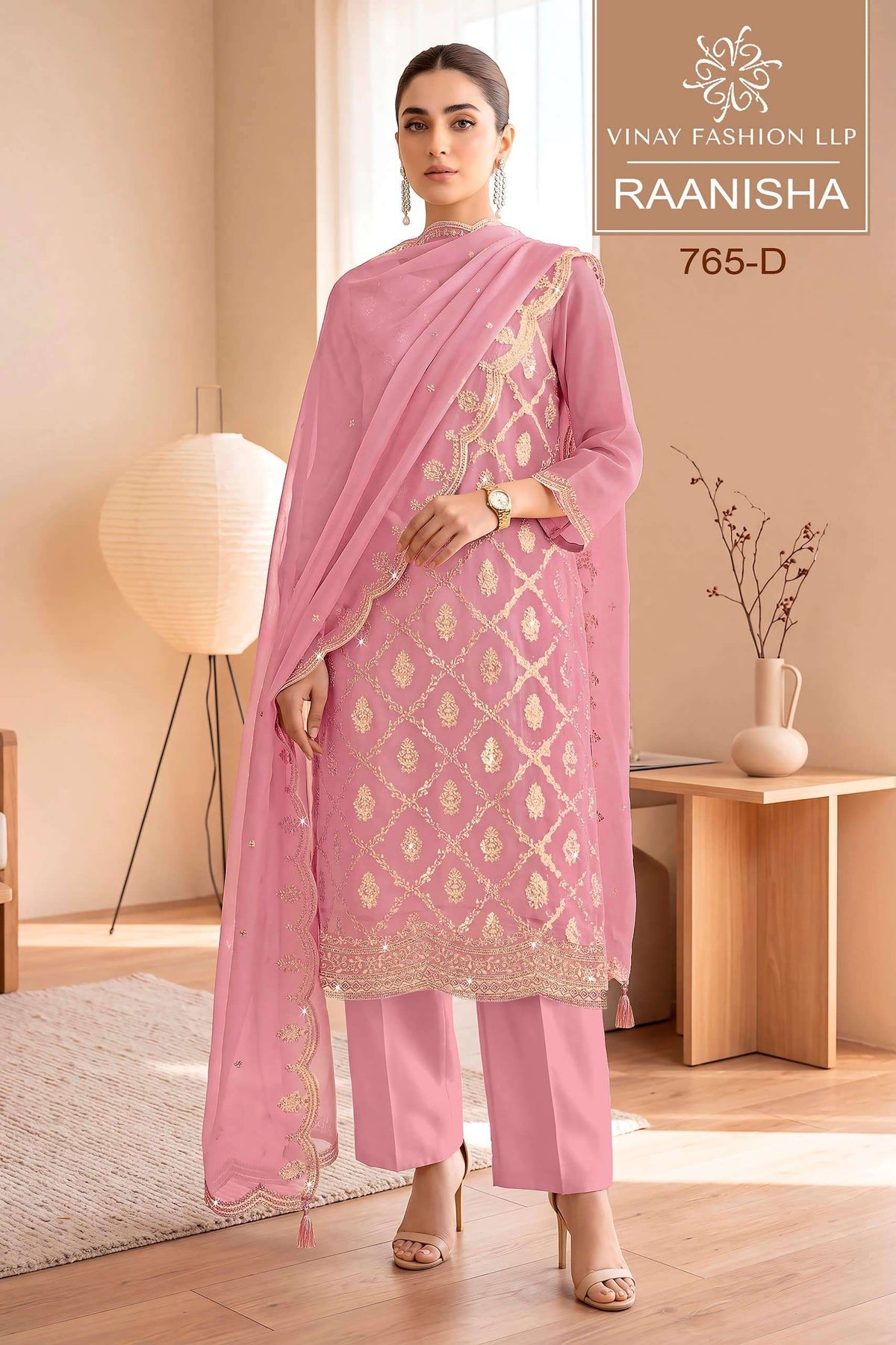 Vinay Fashion Raanisha Maharani Silk Zarkan Embroidery Suit Set