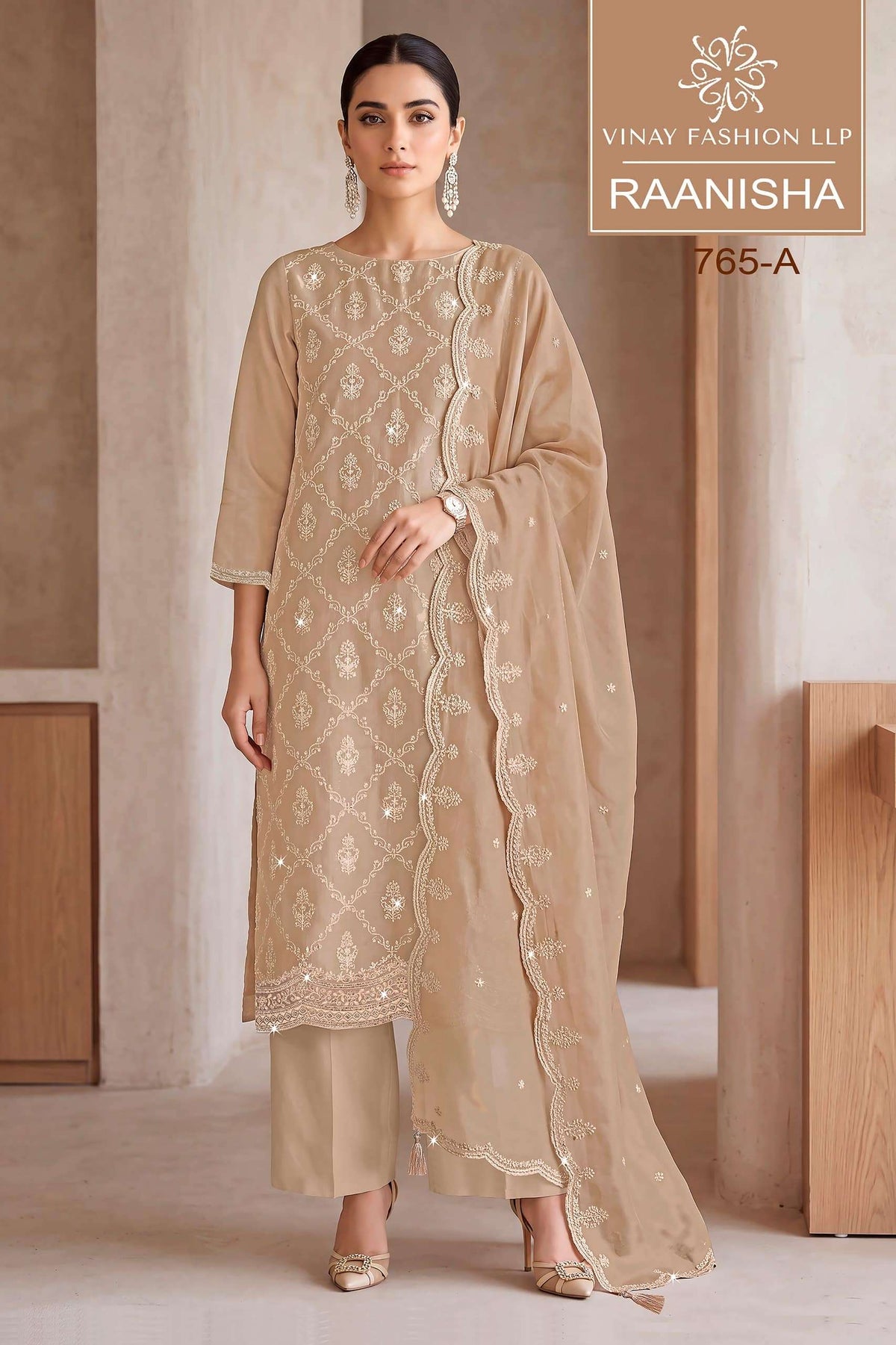 Vinay Fashion Raanisha Maharani Silk Zarkan Embroidery Suit Set
