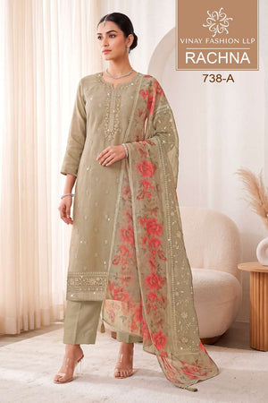 Vinay Fashion Rachna Royal Crinkle Designer Dress Material