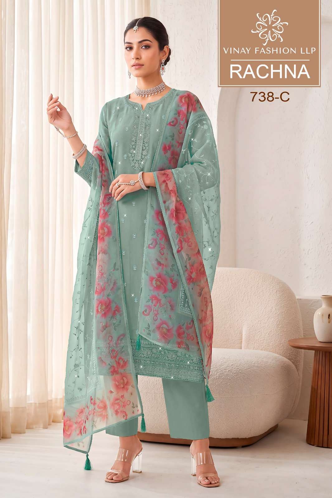 Vinay Fashion Rachna Royal Crinkle Designer Dress Material