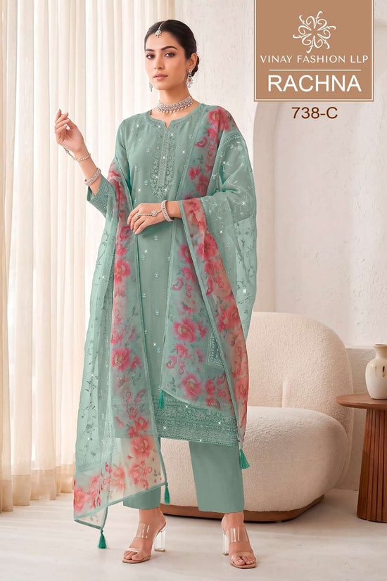Vinay Fashion Rachna Royal Crinkle Designer Dress Material