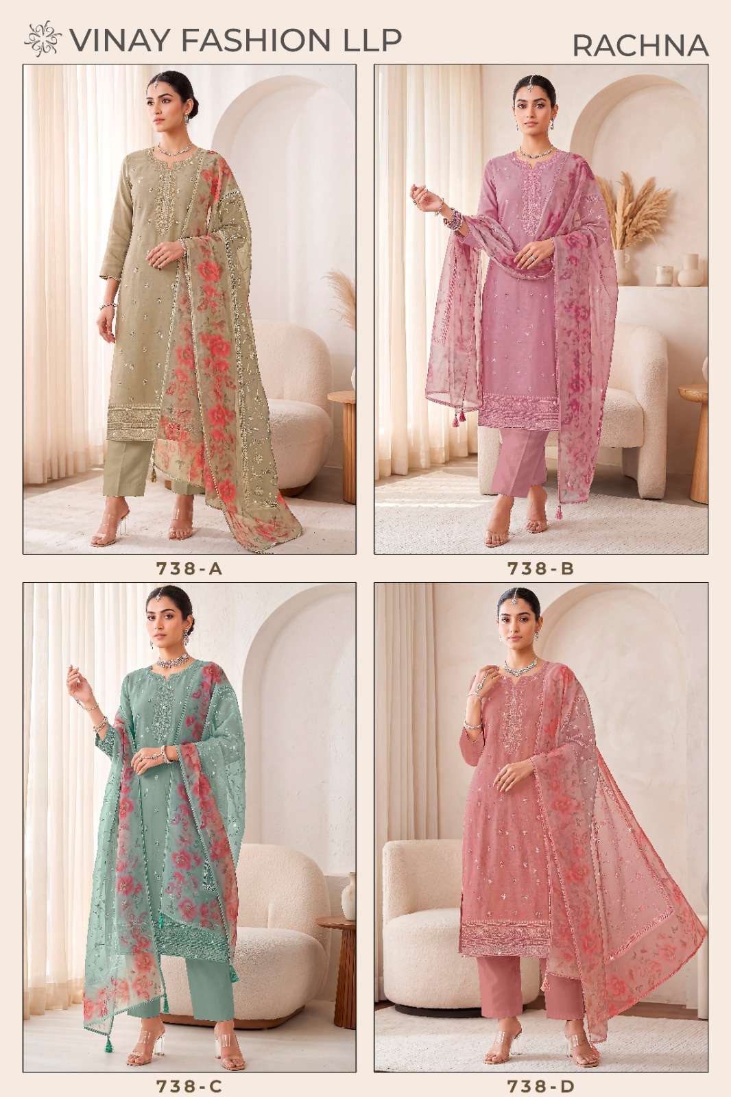 Vinay Fashion Rachna Royal Crinkle Designer Dress Material