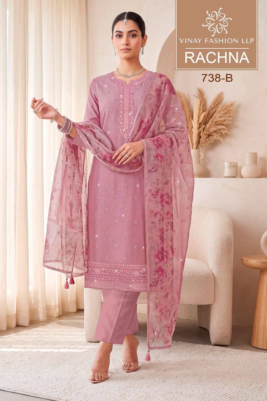 Vinay Fashion Rachna Royal Crinkle Designer Dress Material