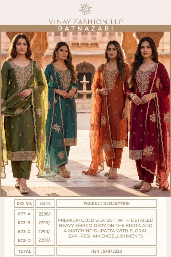Vinay Fashion Ratnazari Silk Dress Material Wholesale Surat India