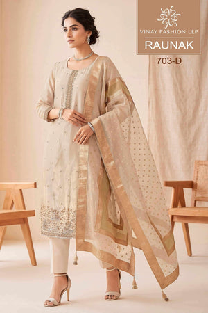 Vinay Fashion Raunak Premium Cristal Designer Dress Material - Amrah Wholesale