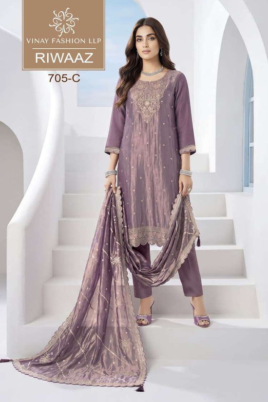 Vinay Fashion Riwaaz Premium Soft Gold Silk Designer Dress Material