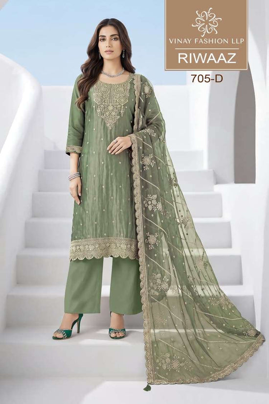 Vinay Fashion Riwaaz Premium Soft Gold Silk Designer Dress Material