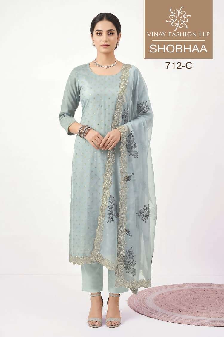 Vinay Fashion Shobhaa Royal Crinkle Designer Dress Material - Amrah Wholesale