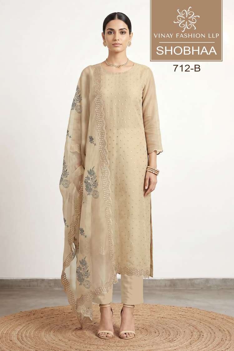 Vinay Fashion Shobhaa Royal Crinkle Designer Dress Material - Amrah Wholesale