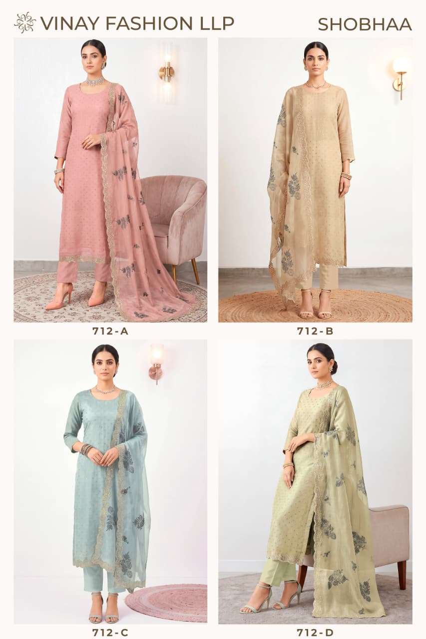 Vinay Fashion Shobhaa Royal Crinkle Designer Dress Material - Amrah Wholesale