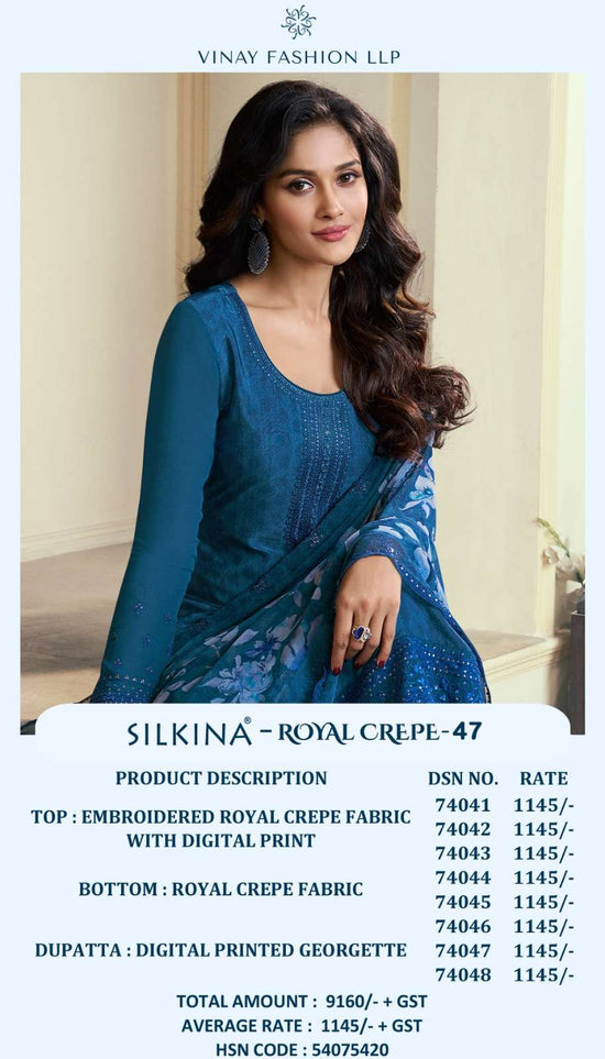 Vinay Fashion Silkina Royal Crepe Vol 47