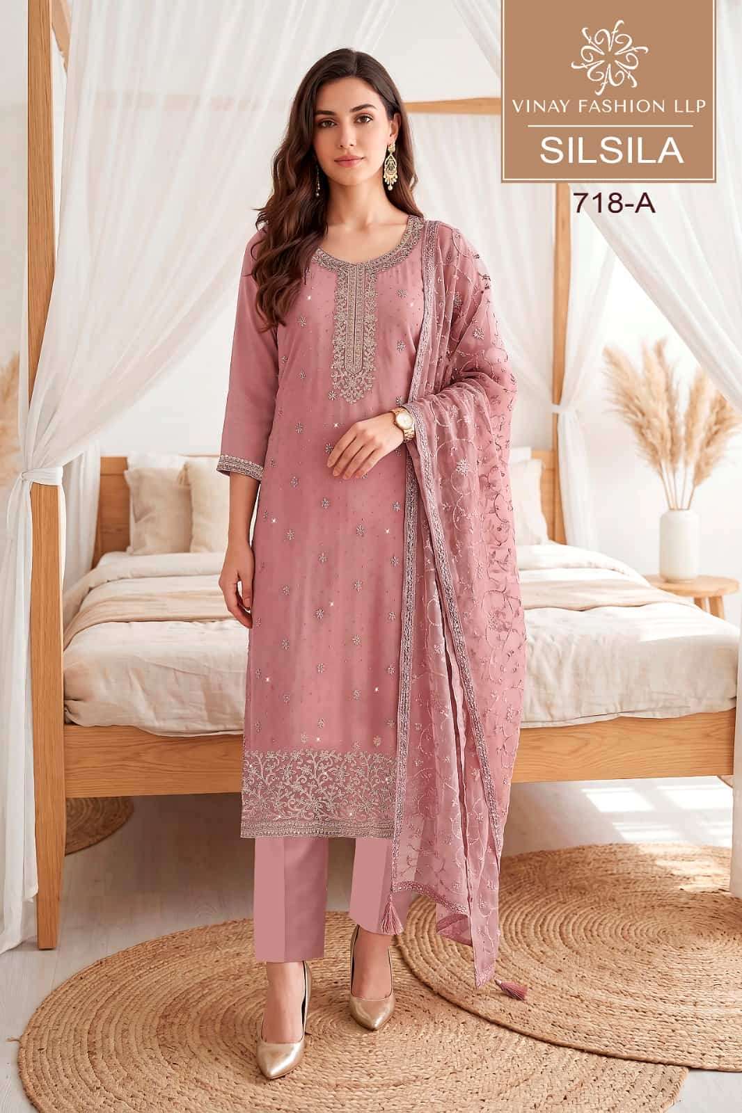 Vinay Fashion Silsila Crystal Organza Zarkan Suit
