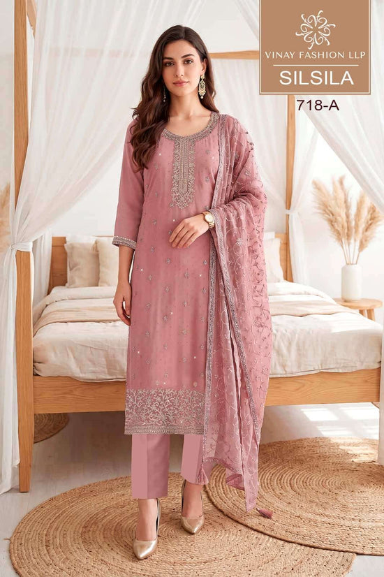 Vinay Fashion Silsila Crystal Organza Zarkan Suit
