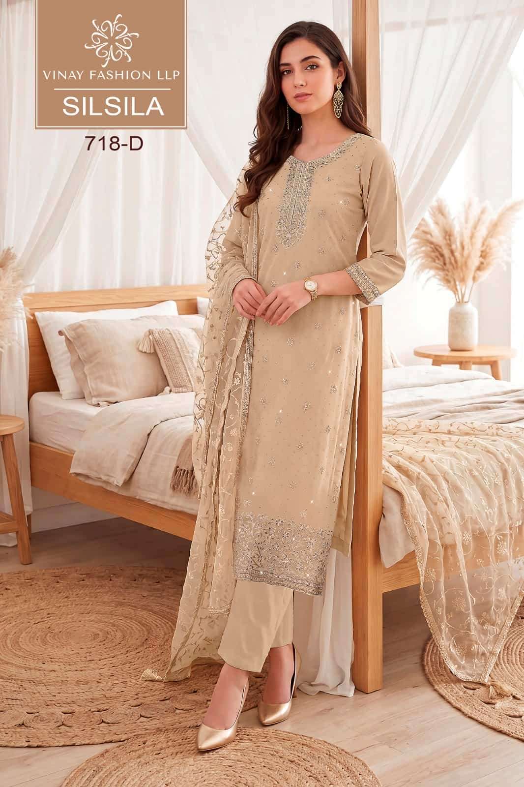 Vinay Fashion Silsila Crystal Organza Zarkan Suit