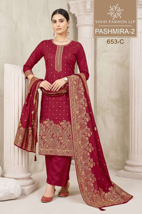 Vinay Fashion Sitara Vol 2 Premium Pashmina Meena Work Dress Material