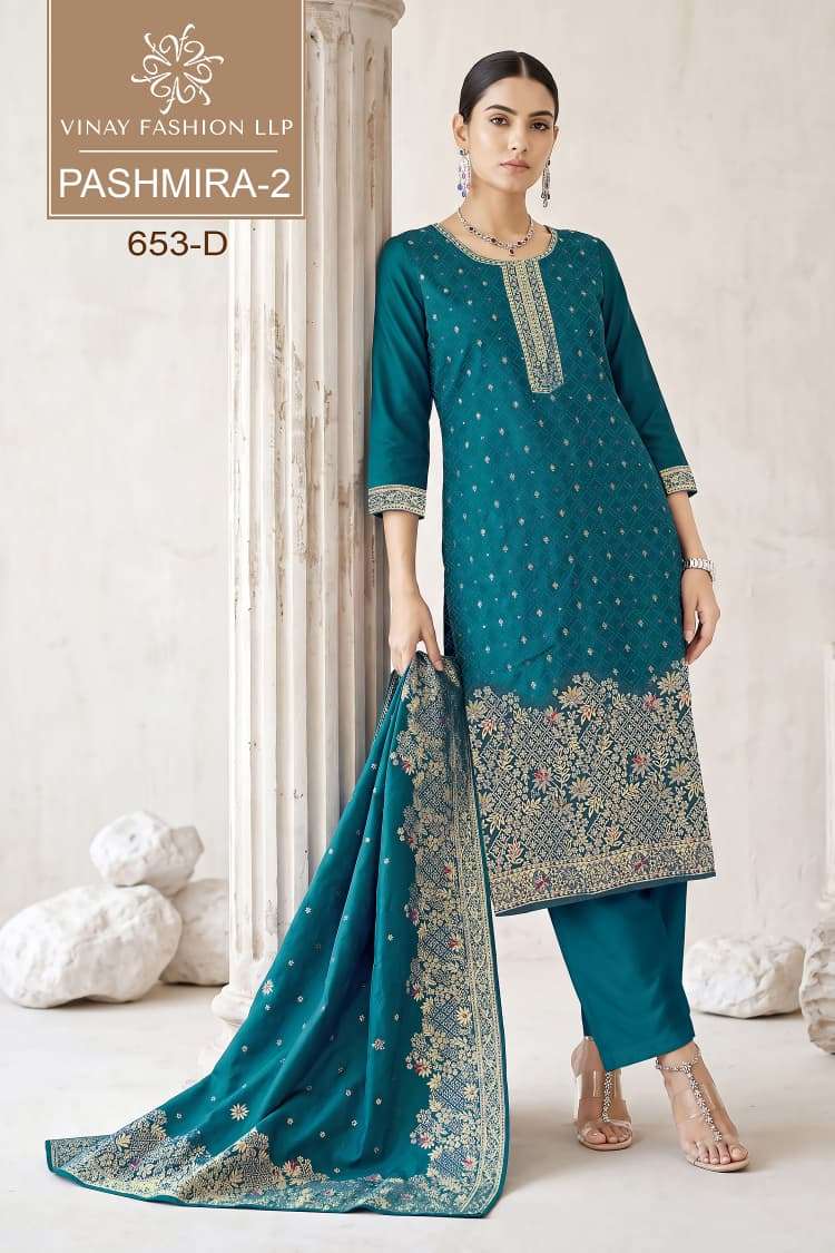 Vinay Fashion Sitara Vol 2 Premium Pashmina Meena Work Dress Material