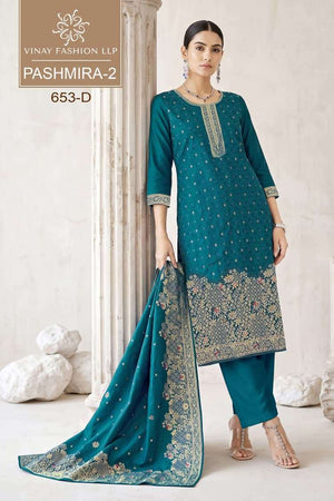 Vinay Fashion Sitara Vol 2 Premium Pashmina Meena Work Dress Material