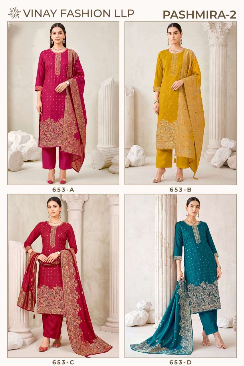 Vinay Fashion Sitara Vol 2 Premium Pashmina Meena Work Dress Material