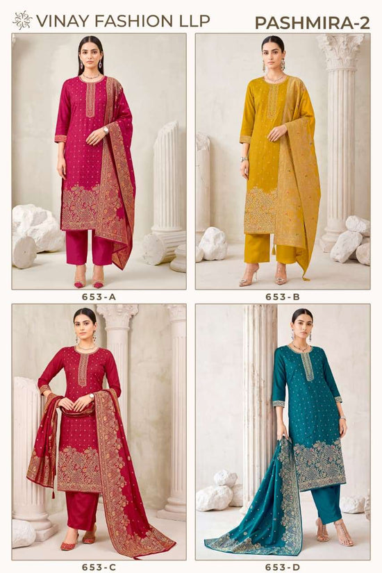 Vinay Fashion Sitara Vol 2 Premium Pashmina Meena Work Dress Material