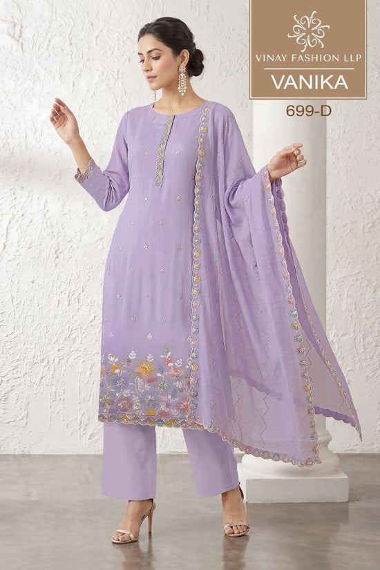 Vinay Fashion Vanika Mul Chanderi Dress Material - Amrah Wholesale