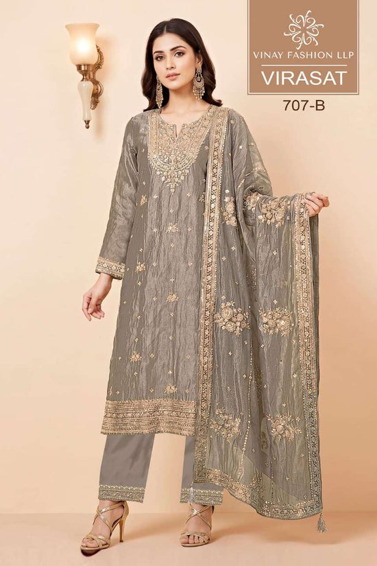 Vinay Fashion Virasat Premium Silk Dress Material - Amrah Wholesale