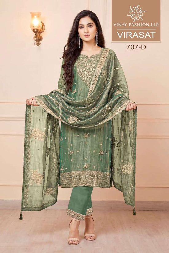 Vinay Fashion Virasat Premium Silk Dress Material - Amrah Wholesale
