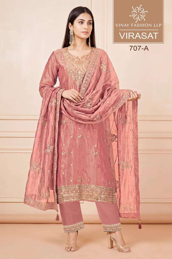 Vinay Fashion Virasat Premium Silk Dress Material - Amrah Wholesale