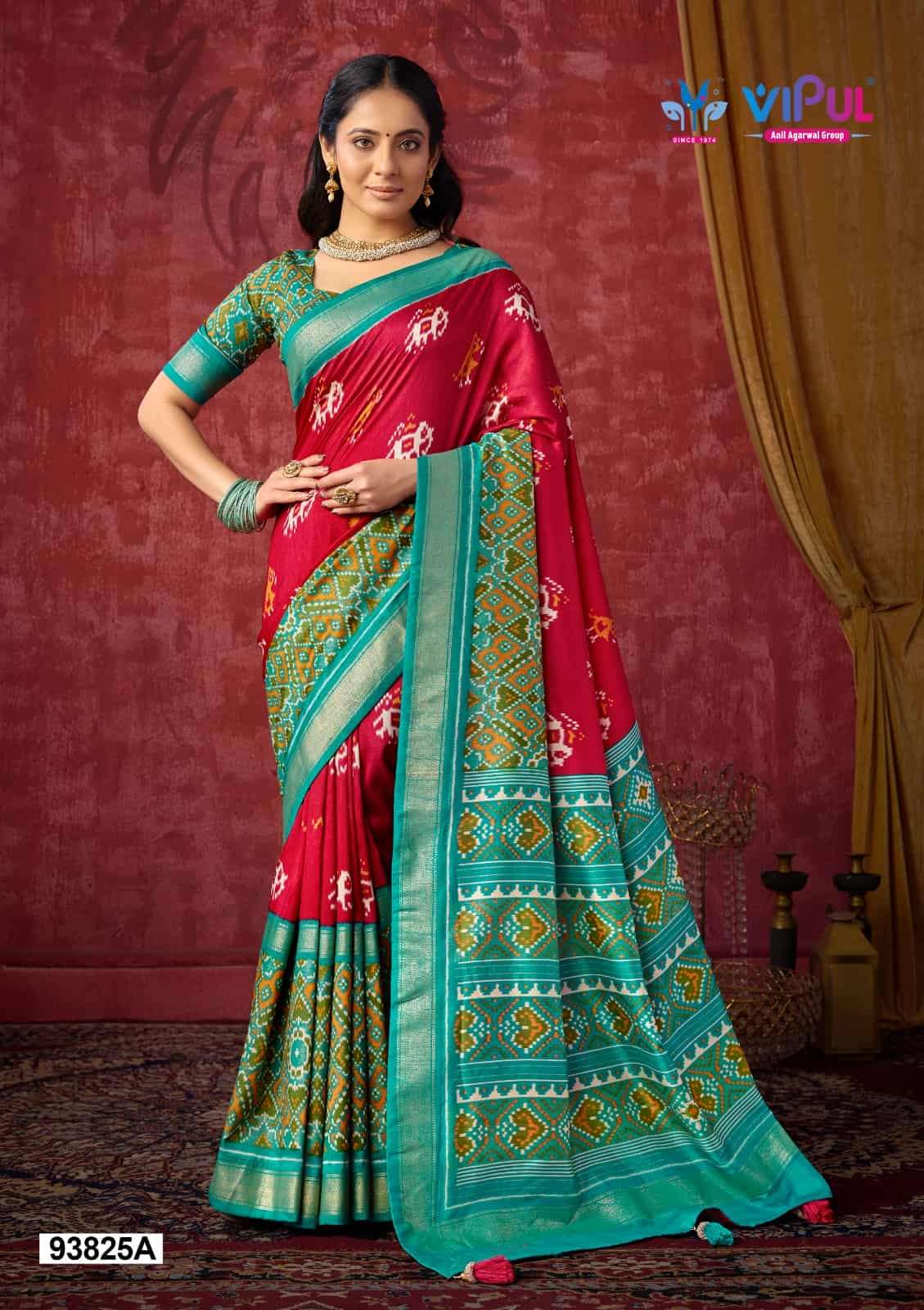 Vipul Fashion 93825 Colors Soft Silk Printed Patola Saree