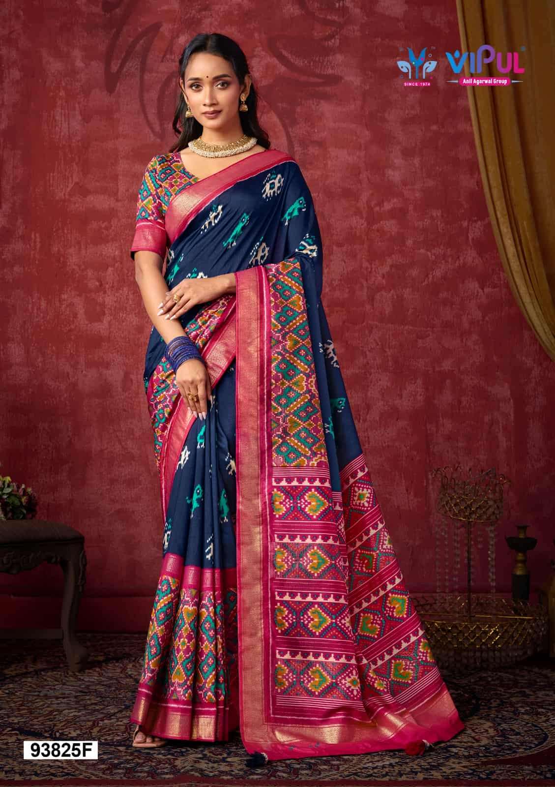 Vipul Fashion 93825 Colors Soft Silk Printed Patola Saree