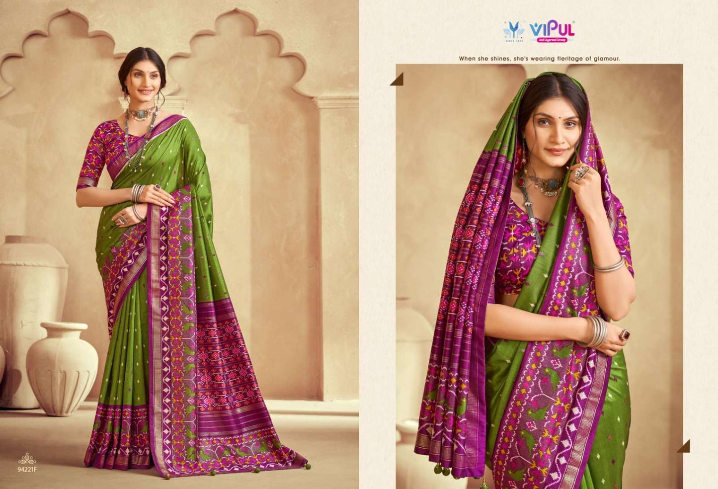 Vipul Saree Aroma Silk Plus Vol 15 Soft Silk Saree